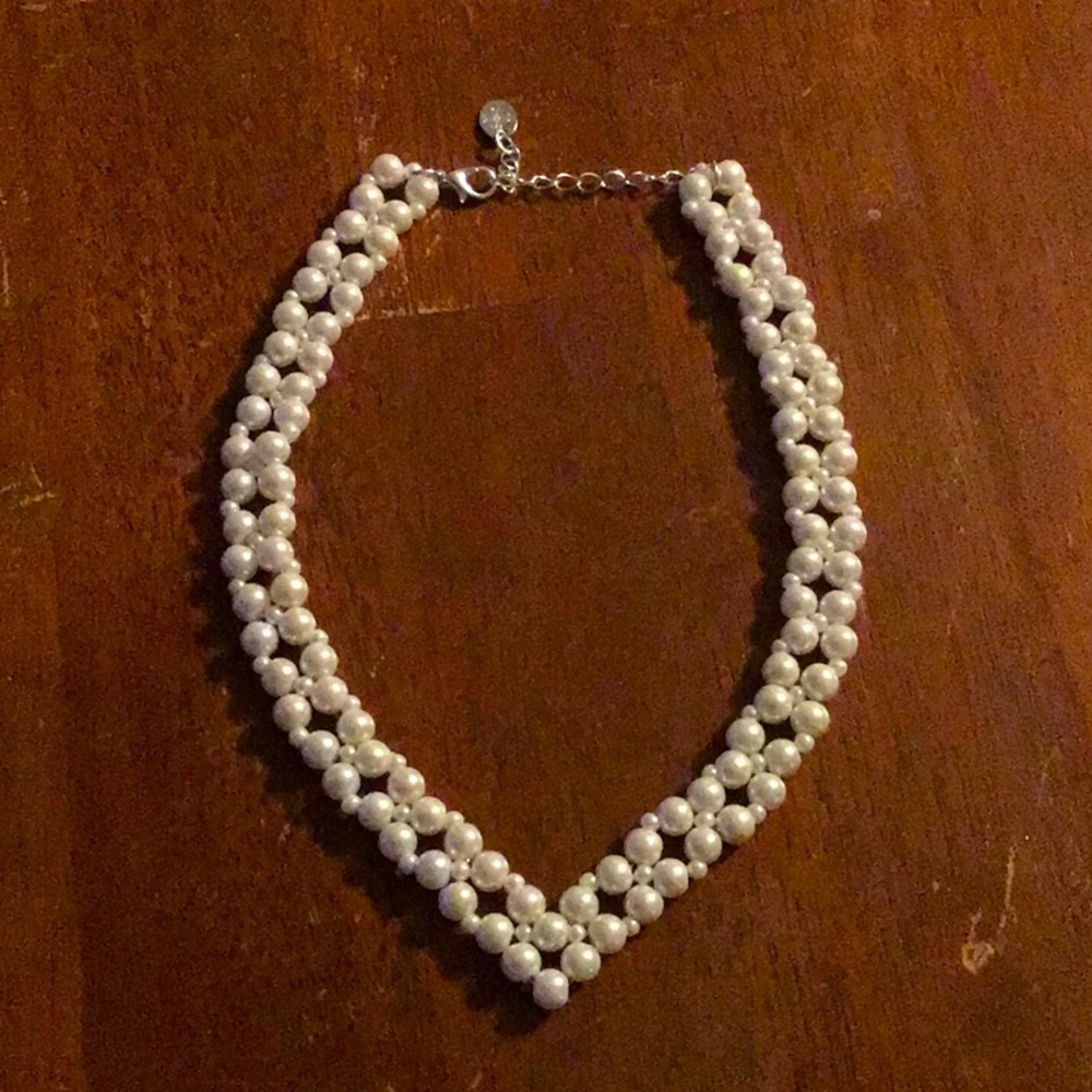 V Shape Pearl Necklace
